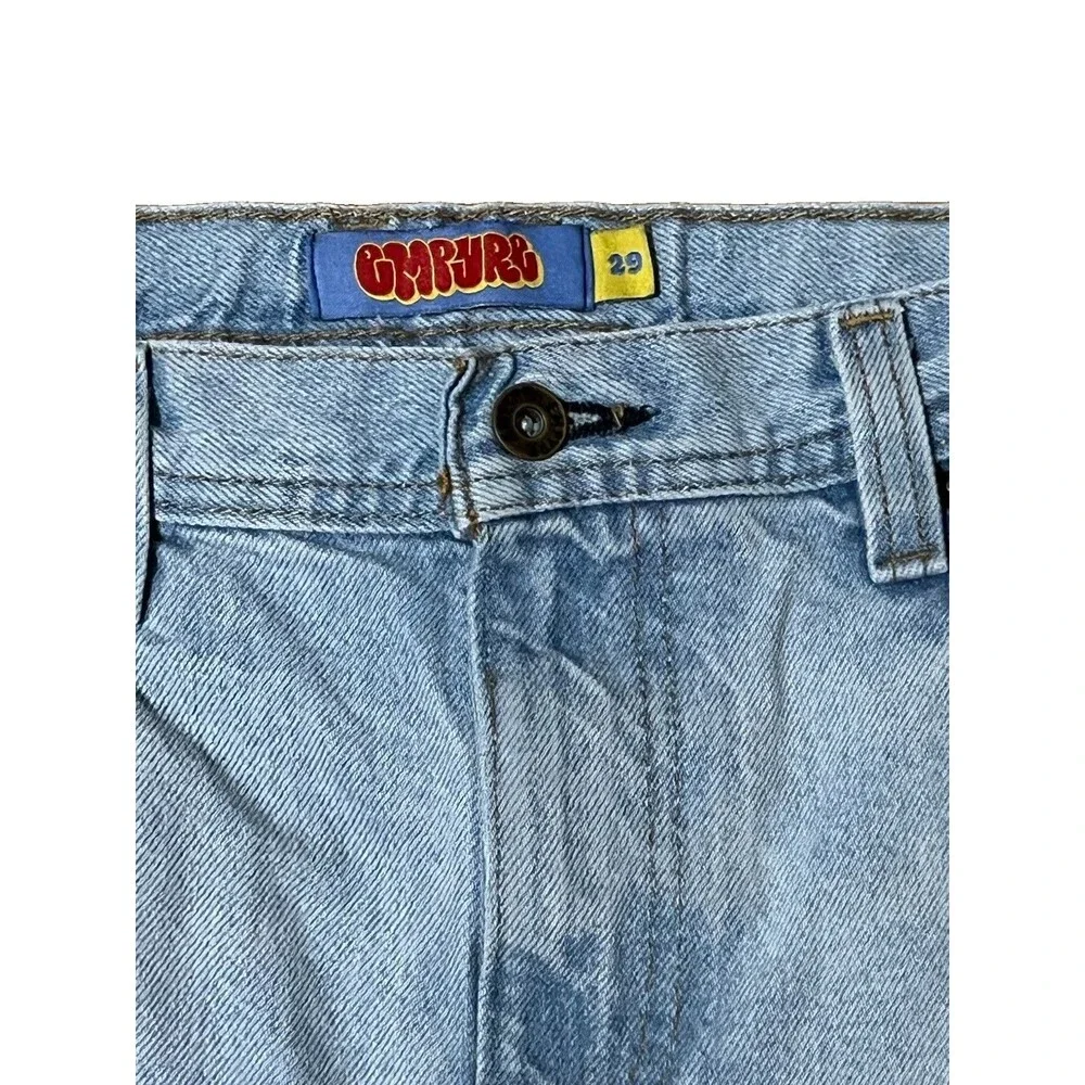 Empyre Relax Loose Fit Baggy Skater Jeans Boys 29 Light Wash Denim